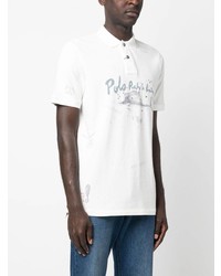 weißes bedrucktes Polohemd von Polo Ralph Lauren