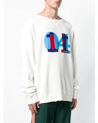 weißes bedrucktes Sweatshirt von Maison Margiela