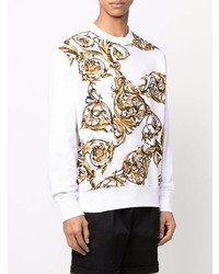 weißes bedrucktes Sweatshirt von VERSACE JEANS COUTURE