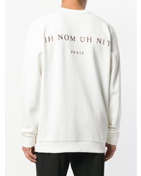 weißes bedrucktes Sweatshirt von Ih Nom Uh Nit