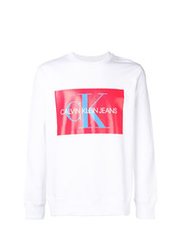 weißes bedrucktes Sweatshirt von Calvin Klein Jeans
