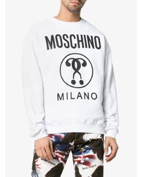 weißes bedrucktes Sweatshirt von Moschino