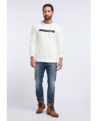 weißes bedrucktes Sweatshirt von Dreimaster