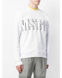 weißes bedrucktes Sweatshirt von MSGM