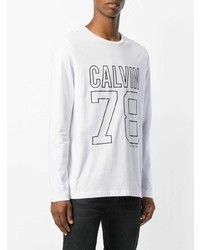 weißes bedrucktes Sweatshirt von Calvin Klein Jeans