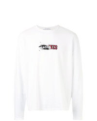 weißes bedrucktes Sweatshirt von Education From Youngmachines