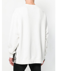 weißes bedrucktes Sweatshirt von R13