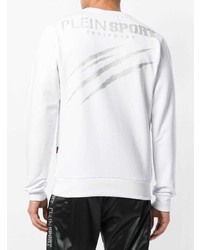 weißes bedrucktes Sweatshirt von Plein Sport