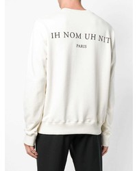 weißes bedrucktes Sweatshirt von Ih Nom Uh Nit