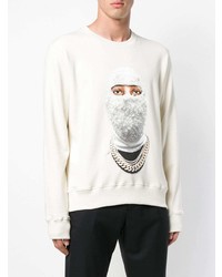 weißes bedrucktes Sweatshirt von Ih Nom Uh Nit