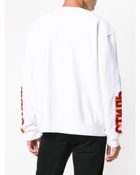 weißes bedrucktes Sweatshirt von Heron Preston