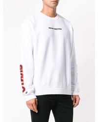 weißes bedrucktes Sweatshirt von Heron Preston