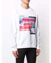 weißes bedrucktes Sweatshirt von VERSACE JEANS COUTURE