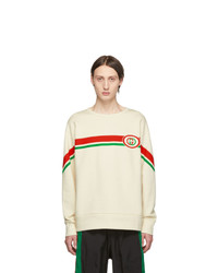 weißes bedrucktes Sweatshirt von Gucci