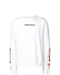 weißes bedrucktes Sweatshirt von Heron Preston