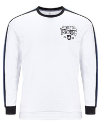 weißes bedrucktes Sweatshirt von Jan Vanderstorm