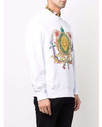 weißes bedrucktes Sweatshirt von VERSACE JEANS COUTURE