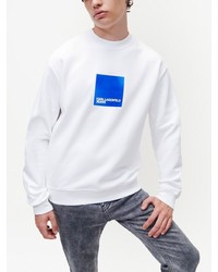 weißes bedrucktes Sweatshirt von KARL LAGERFELD JEANS