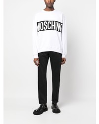 weißes bedrucktes Sweatshirt von Moschino