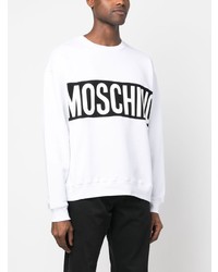 weißes bedrucktes Sweatshirt von Moschino