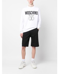 weißes bedrucktes Sweatshirt von Moschino