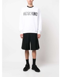 weißes bedrucktes Sweatshirt von Moschino