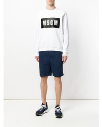 weißes bedrucktes Sweatshirt von MSGM