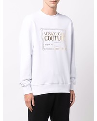 weißes bedrucktes Sweatshirt von VERSACE JEANS COUTURE