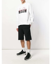 weißes bedrucktes Sweatshirt von MSGM