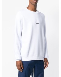 weißes bedrucktes Sweatshirt von MSGM