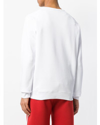 weißes bedrucktes Sweatshirt von MSGM