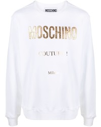 weißes bedrucktes Sweatshirt von Moschino