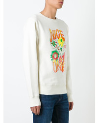 weißes bedrucktes Sweatshirt von Stella McCartney