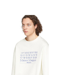 weißes bedrucktes Sweatshirt von Maison Margiela