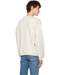 weißes bedrucktes Sweatshirt von Drôle De Monsieur