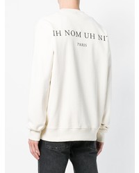 weißes bedrucktes Sweatshirt von Ih Nom Uh Nit