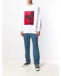 weißes bedrucktes Sweatshirt von Calvin Klein Jeans