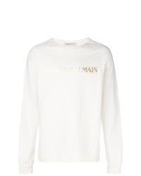 weißes bedrucktes Sweatshirt von Pierre Balmain