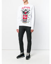 weißes bedrucktes Sweatshirt von Philipp Plein