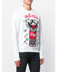 weißes bedrucktes Sweatshirt von Philipp Plein