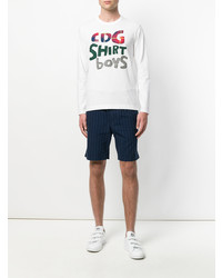 weißes bedrucktes Sweatshirt von Comme Des Garçons Shirt Boys