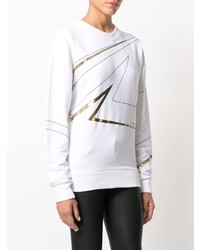 weißes bedrucktes Sweatshirt von Alexandre Vauthier