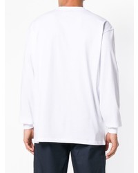 weißes bedrucktes Sweatshirt von MSGM