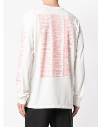 weißes bedrucktes Sweatshirt von Yang Li
