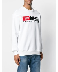 weißes bedrucktes Sweatshirt von Diesel