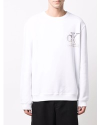 weißes bedrucktes Sweatshirt von Calvin Klein Jeans