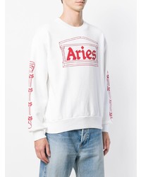 weißes bedrucktes Sweatshirt von Aries