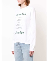 weißes bedrucktes Sweatshirt von Proenza Schouler
