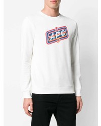 weißes bedrucktes Sweatshirt von A.P.C.