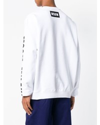 weißes bedrucktes Sweatshirt von MSGM